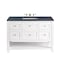 James Martin Vanities Breckenridge 48in Single Vanity, Bright White w/ 3 CM Charcoal Soapstone Top 330-V48-BW-3CSP - alternate 1
